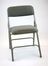 Folding Chair - Metal Folding Chair (Set of 4) with Fabric Seat and Back in Black / Black - ACT3000AFBLACK-SET