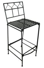 Folding Classic Iron Bar Stool - Black - Pangaea Home and Garden Furniture - FM-NT0026-K