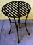 Folding Iron Side Table - Round Black - Pangaea Home and Garden Furniture - FM-C4853-K