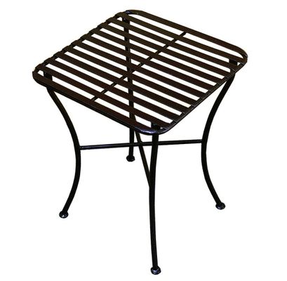 Folding Iron Side Table - Square Black - Pangaea Home and Garden Furniture - FM-C4854-K