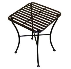 Folding Iron Side Table - Square Black - Pangaea Home and Garden Furniture - FM-C4854-K