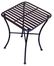 Folding Iron Side Table - Square Pewter - Pangaea Home and Garden Furniture - FM-C4854