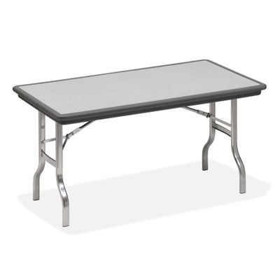 Folding Table - Charcoal/Chrome Legs - ICE65112