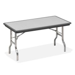 Folding Table - Charcoal/Chrome Legs - ICE65112