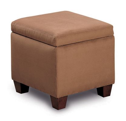 Foot Stool / Seating in Brown Microfiber - Coaster