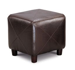 Foot Stool / Seating in Dark Brown Bycast Vinyl - Coaster