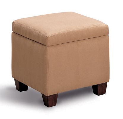 Foot Stool / Seating in Tan Microfiber - Coaster