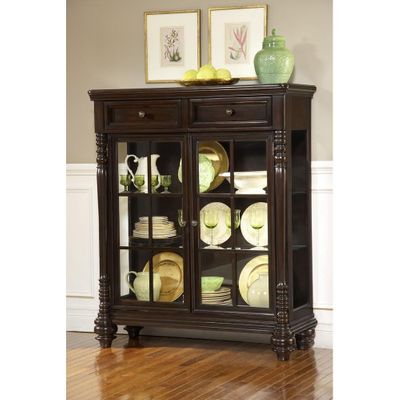 Fox Run Small Curio Cabinet in Chocolate - Largo - LARGO-WG-D2370-259