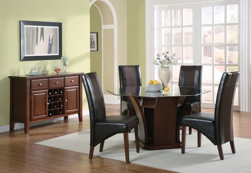 Foxborough 7-Piece Dining Room Furniture Set in Cherry - Coaster - 102241-5-DSET