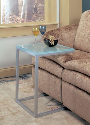 Frosted Glass Top Snack Table - 900289