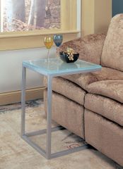 Frosted Glass Top Snack Table - 900289