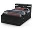 Full Size Captains Bed with Headboard in Black Onyx/Charcoal - Cosmos - South Shore Furniture - 3127209-093