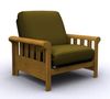 Futon Chair Frame - Renaissance Jr. Twin Chair in Medium Oak - 35-2102-008