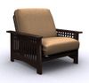 Futon Chair Frame - Rhodes Jr. Twin Chair Metal Wood Espresso - 35-7002-004