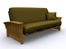 Futon Frame - Crestridge Full Size Metal Wood Futon in Medium Oak - 35-6304-008