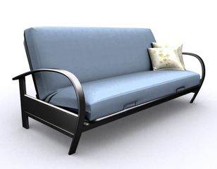 Futon Frame - Full Size Evolution Futon in Black Metal - 35-4914-050