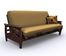 Futon Frame - Montego Full Size Metal Wood Futon in Walnut - 35-3814-003