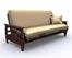 Futon Frame - Montego Full Size Metal Wood Futon in Walnut - 35-3814-003