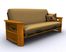 Futon Frame - Portofino Full Size Metal Wood Futon in Honey Oak - 35-0814-010