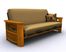 Futon Frame - Portofino Full Size Metal Wood Futon in Honey Oak - 35-0814-010