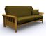 Futon Frame - Renaissance Full Size Metal Wood Futon in Medium Oak - 35-2114-008