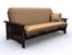 Futon Frame - Rhodes Full Size Metal Wood Futon in Espresso - 35-7014-004