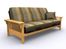 Futon Frame - Santa Barbara Full Size Metal Wood Futon in Golden Oak - 35-0414-002