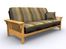 Futon Frame - Santa Barbara Full Size Metal Wood Futon in Golden Oak - 35-0414-002