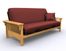 Futon Frame - Santa Barbara Full Size Metal Wood Futon in Golden Oak - 35-0414-002