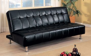 Futon / Sofa Bed in Black - Coaster - 300118