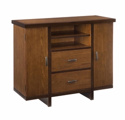 Geo 44 Inch Compact Credenza in Walnut - Home Styles - 5539-100