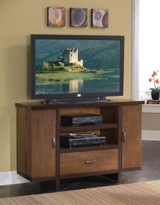 Geo Deluxe Entertainment Center in Walnut - Home Styles - 5539-120