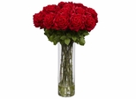 Giant Rose Silk Flower Arrangement - Nearly Natural - 1214
