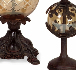 Glass and Metal Finials (Set of 3) - IMAX - 60600-3