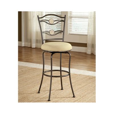 Golden Bronze Harbour Point Double Circle Swivel Bar Stool - Hillsdale