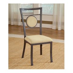 Golden Bronze Harbour Point Metal Dining Chair With Oval Back- Set Of 2 - Hillsdale
