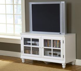 Grand Bay 48" Entertainment Console in White - Hillsdale Furniture - 6122-885W