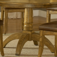 Grand Bay 5-Piece Round Dining Set in Medium Oak - Hillsdale Furniture - 4337DTBRDC