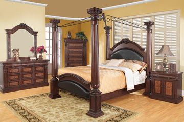 Grand Prado 5PC Bedroom Set in Brown Cherry - 202201X