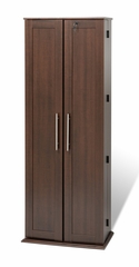 Grande Locking Media Storage Cabinet with Shaker Doors in Espresso - Prepac Furniture - ELS-0448