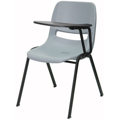 Gray Tablet Arm Chair Desk with Left Side Tablet - RUT-EO1-GY-LTAB-GG