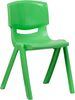 Green Plastic Stackable School Chair - YU-YCX-007-GREEN-GG