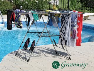 Greenway Indoor/Outdoor X-Large Stainless Steel Fold Away Laundry Rack - Greenway Home Products - GFR0501SS