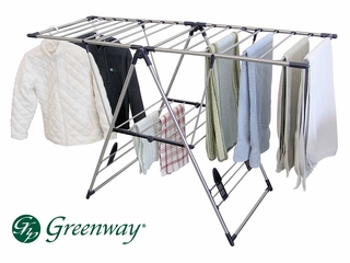 Greenway Indoor/Outdoor X-Large Stainless Steel Fold Away Laundry Rack - Greenway Home Products - GFR0501SS