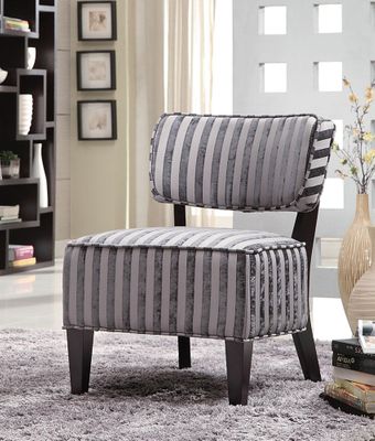 Grey Stripes Armless Accent Chair - 900421
