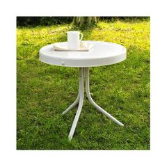 Griffith Metal 20" Side Table in White - CROSLEY-CO1011A-WH