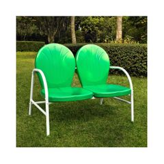 Griffith Metal Loveseat in Grasshopper Green - CROSLEY-CO1002A-GR