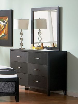 Grove Dresser with Mirror in Black - Coaster - 201653-54-SET