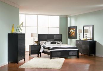 Grove Eastern King Size Bedroom Furniture Set in Black - Coaster - 201651KE-BSET
