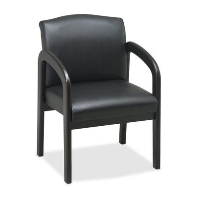 Guest Chair - Black/Espresso Frame - LLR60469